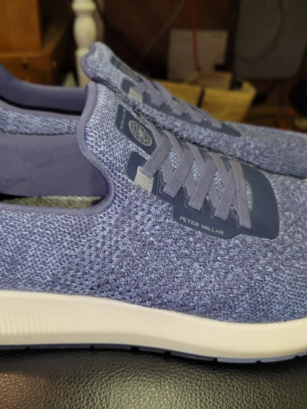 Peter Millar Hyperlight Apollo Glide Navy Knit Sneakers Men’s 9.5 qme